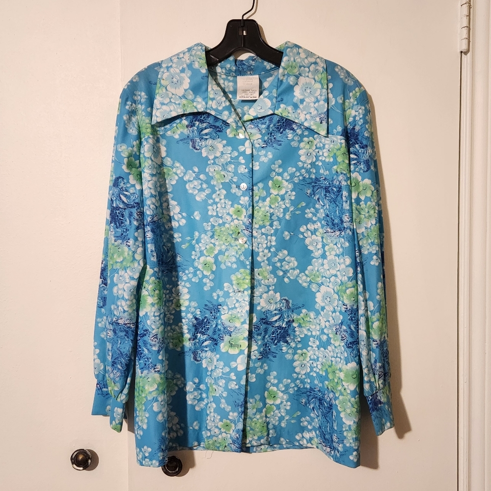 Vintage Floral Top Women  XLarge